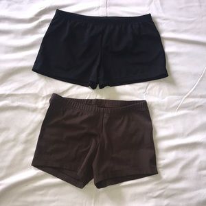 Spandex booty shorts, size child’s large